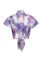 Load image into Gallery viewer, Printed cotton crop-shirt
