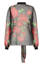 Load image into Gallery viewer, Chiffon silk floral blouse
