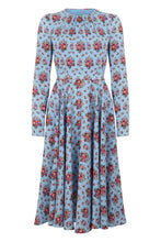 Load image into Gallery viewer, Midi floral dress in silk
