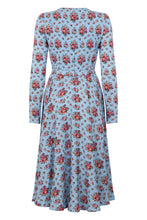 Load image into Gallery viewer, Midi floral dress in silk
