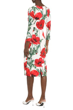 Load image into Gallery viewer, Floral print silk sheath-dress
