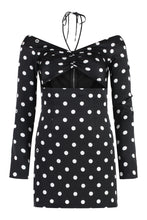 Load image into Gallery viewer, Polka-dot print silk mini dress

