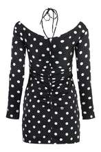 Load image into Gallery viewer, Polka-dot print silk mini dress
