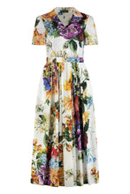 Load image into Gallery viewer, Floral print poplin midi dress
