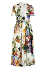 Load image into Gallery viewer, Floral print poplin midi dress
