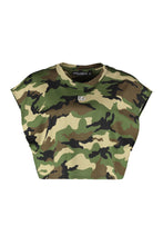 Load image into Gallery viewer, Logo cotton crop-top
