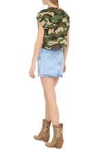 Load image into Gallery viewer, Logo cotton crop-top
