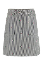 Load image into Gallery viewer, Striped denim mini skirt
