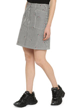 Load image into Gallery viewer, Striped denim mini skirt
