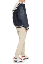 Load image into Gallery viewer, Wool and leather bomber jacket
