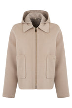 Load image into Gallery viewer, Wool jacket with hood and zip

