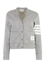 Load image into Gallery viewer, Logo detail cotton cardiga
