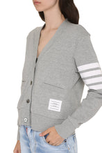 Load image into Gallery viewer, Logo detail cotton cardiga
