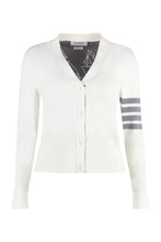 Load image into Gallery viewer, Intarsia detail cotton cardigan
