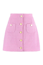 Load image into Gallery viewer, Flower tweed mini-skirt
