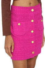 Load image into Gallery viewer, Flower tweed mini-skirt
