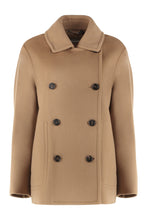 Load image into Gallery viewer, Fly double-breasted wool coat
