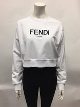 Load image into Gallery viewer, Cotton crew-neck sweatshirt with logo
