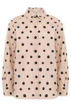 Load image into Gallery viewer, Polka dot shirt beige, versatile and comfortable style
