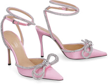 Load image into Gallery viewer, Double Bow satin pumps
