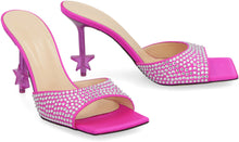 Load image into Gallery viewer, Embellished satin mules
