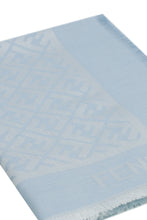Load image into Gallery viewer, Scarf in silk and wool with jacquard FF motif
