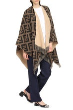 Load image into Gallery viewer, Wool-cashmere blend reversible cape coat
