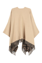Load image into Gallery viewer, Wool-cashmere blend reversible cape coat
