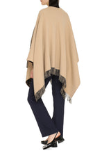 Load image into Gallery viewer, Wool-cashmere blend reversible cape coat
