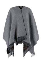 Load image into Gallery viewer, Wool-cashmere blend reversible cape coat
