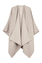 Load image into Gallery viewer, Wool and silk blend poncho
