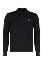 Load image into Gallery viewer, Long sleeve wool knit polo
