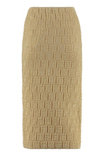 Load image into Gallery viewer, Lurex knit sheath skirt
