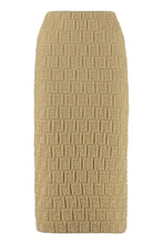 Load image into Gallery viewer, Lurex knit sheath skirt
