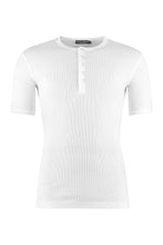 Load image into Gallery viewer, Ribbed cotton crew-neck t-shirt
