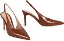Load image into Gallery viewer, Robbie leather slingback pumps
