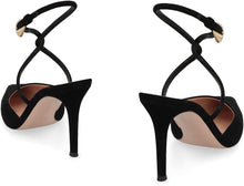 Load image into Gallery viewer, Suede slingback pumps
