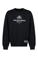 Load image into Gallery viewer, Cotton crew-neck sweatshirt with logo

