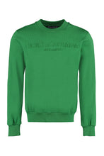 Load image into Gallery viewer, Cotton crew-neck sweatshirt with logo
