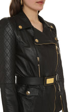 Load image into Gallery viewer, Belted leather jacket
