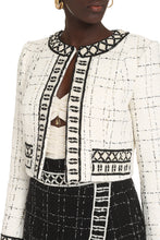 Load image into Gallery viewer, Embroidered tweed bolero-jacket
