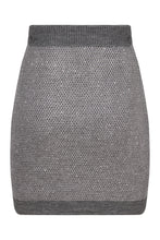 Load image into Gallery viewer, Gonna in maglia con paillettes traducendo dall'italiano all'inglese diventa: "Sweater with sequins".
