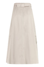 Load image into Gallery viewer, Belted cotton cargo-skirt
