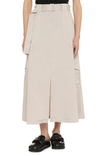 Load image into Gallery viewer, Belted cotton cargo-skirt
