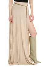 Load image into Gallery viewer, Pleated lurex jersey skirt
