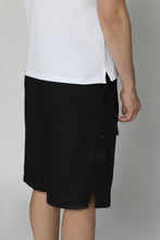 Load image into Gallery viewer, Linen cargo bermuda shorts
