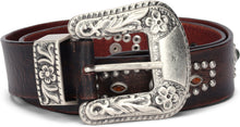 Load image into Gallery viewer, Leather belt with metal buckle
