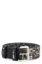 Load image into Gallery viewer, Sil studded leather belt
