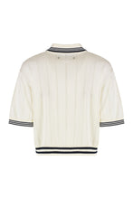 Load image into Gallery viewer, Martha Openwork-knit polo shirt
