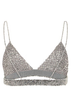 Load image into Gallery viewer, Crochet top with crystals
